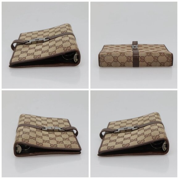GUCCI GG Canvas Jackie Day Planner Cover Beige Silver 29961 Auth 138492 - Picture 16 of 16
